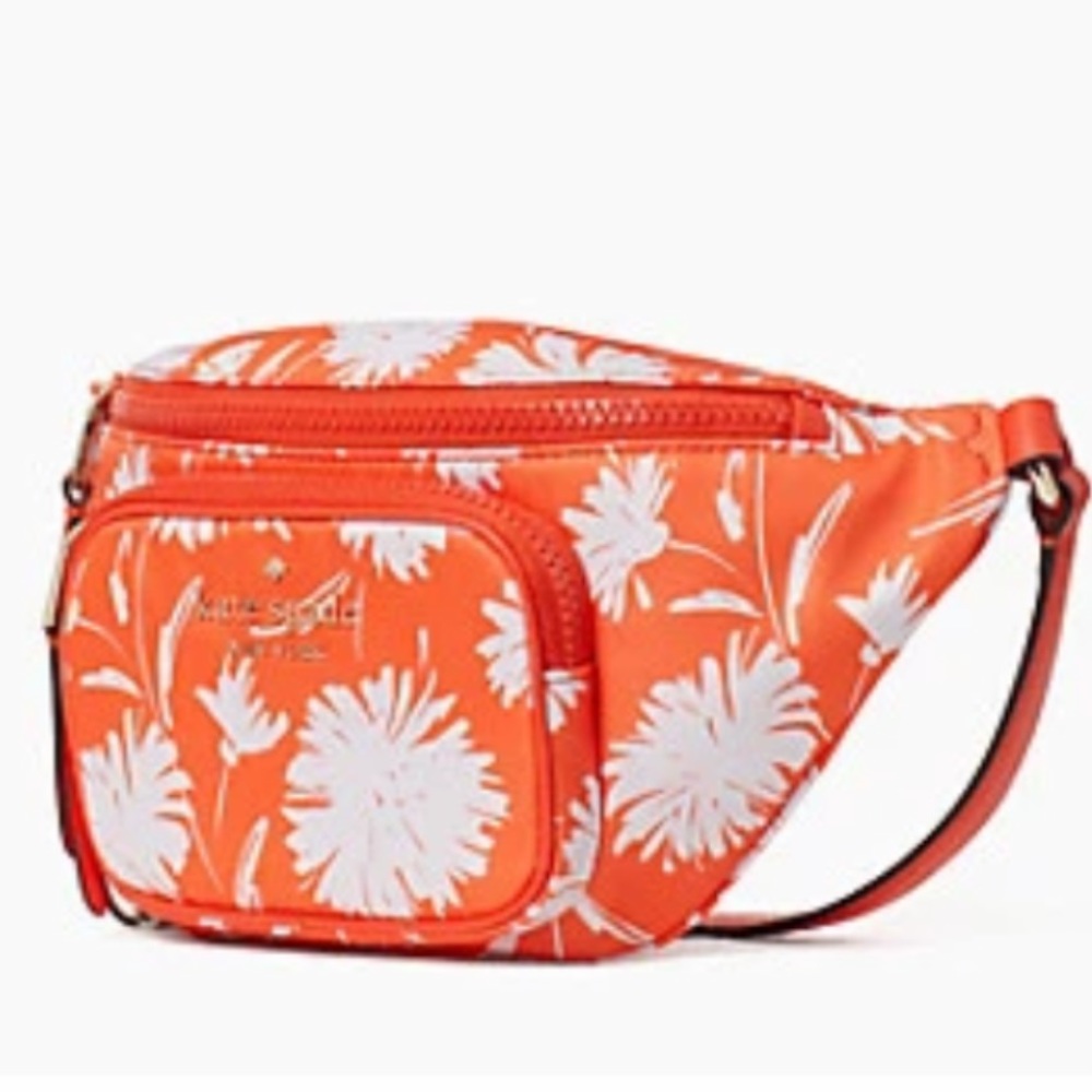 Kate Spade floral orange belt bag - Picture 1 of 7